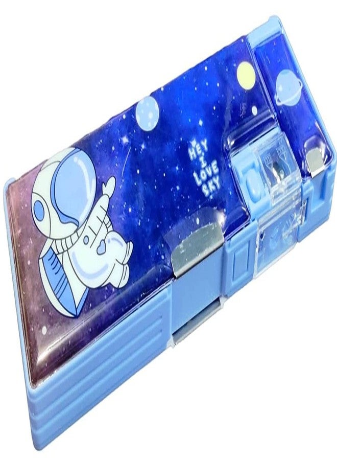 YBN Multifunctional Space Pencil Box for Kids, Boys & Girls - Magnetic Pop-up Design, Space Theme - Return Gifts - Image 1